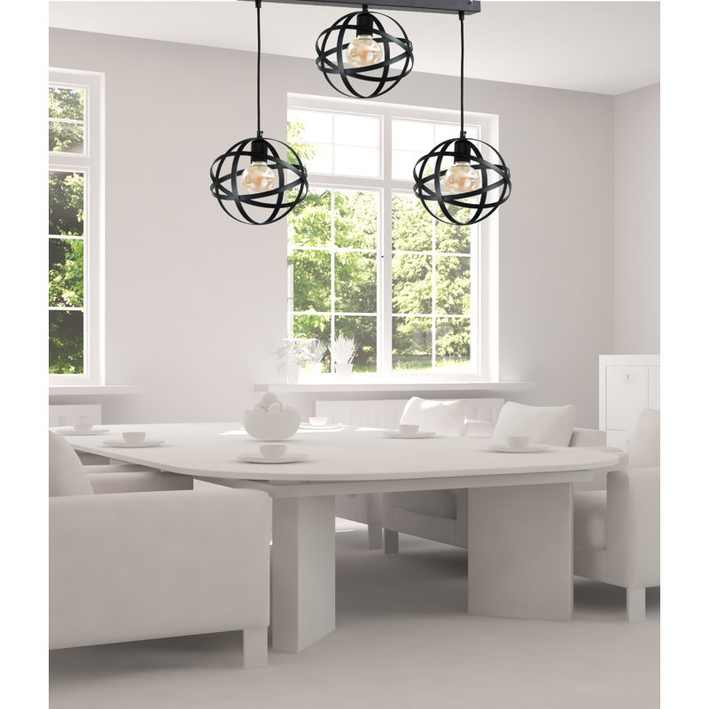 Bobbi-Rose 3 - Light Kitchen Island Pendant, Black, Black