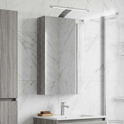 Wall Mounted Mirrored Bathroom Cabinets 2 Shelves with Mirror