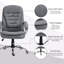 Fauteuil de direction à haut dossier et hauteur réglable, gris