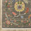 Tapis oriental oriental en laine et en nylon tissé à la machine gris et jaune-1351407784