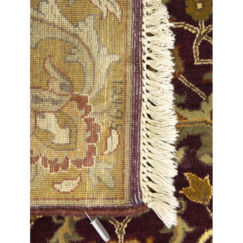Tapis oriental mauve traditionnel fait à la main 4 x 6 Agra Jaipur
