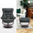 Kalson Swivel Recliner with Ottoman, Reclining Chair with Adjustable Back, Faux Leather-802971849