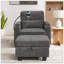 Canapé inclinable simple avec dossier réglable, charge USB, support pour téléphone, rangement pour accoudoirs et repose-pieds assorti-130790678