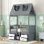 Structure de lit simple en bois, gris-797573475-797573472