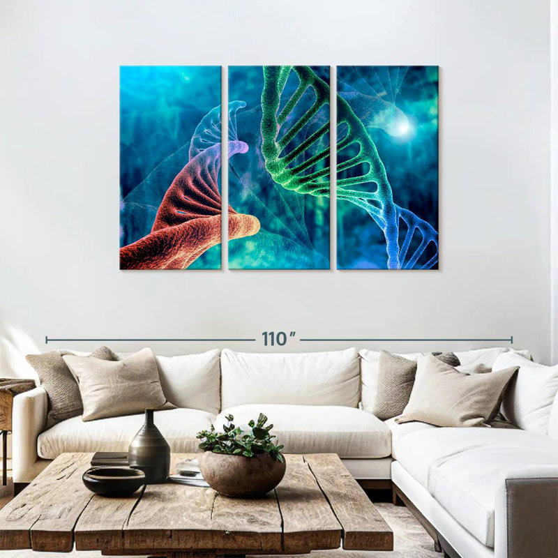 Keiri Two DNA Strands, 48" H x 74" W