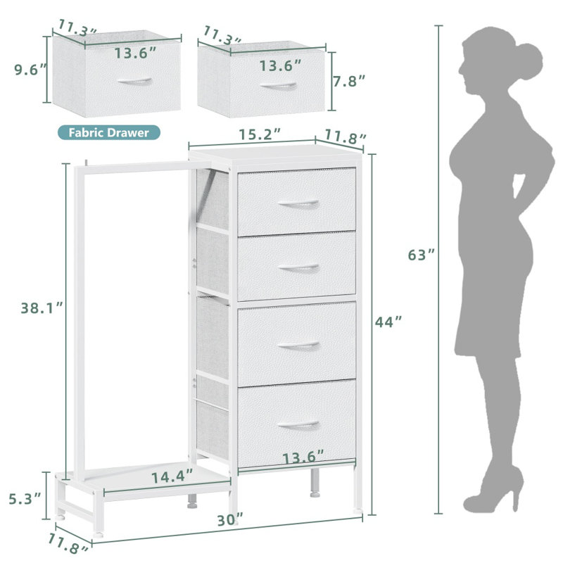 Commode avec support suspendu