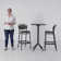 Farrah Square Bar Set With 2 Barstools