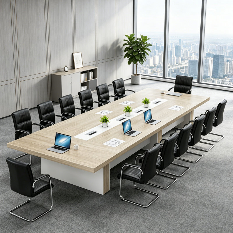 Table de conférence Searfoss, 29.53" H x 177.17" L x 59.06" D, Beige