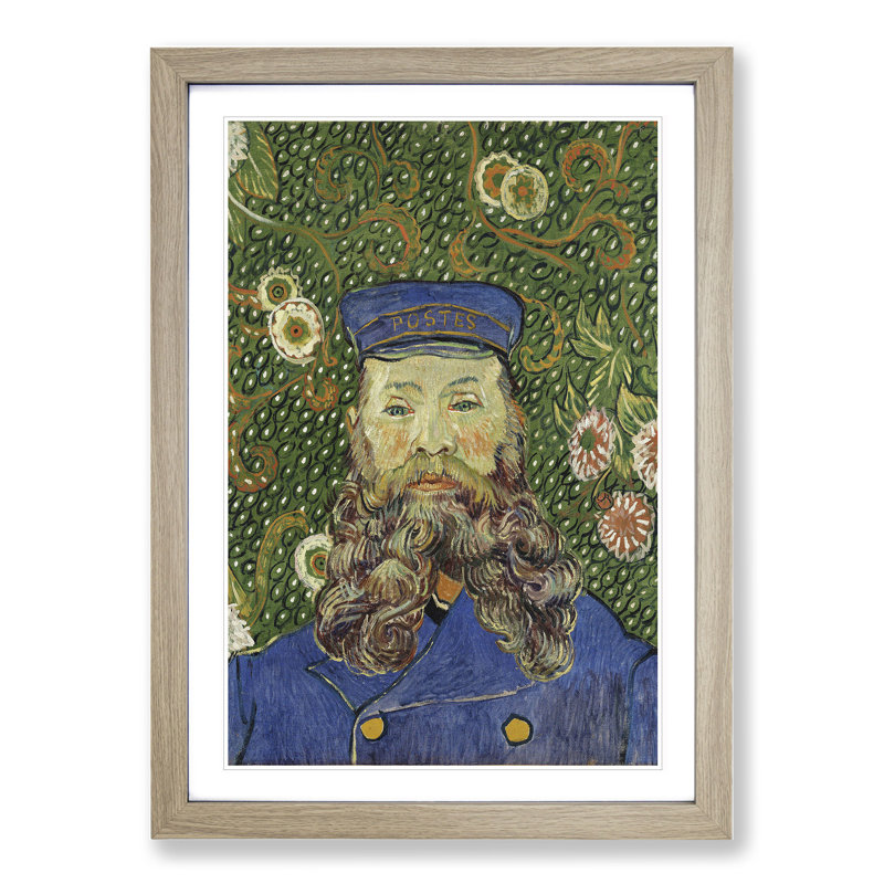 The Postman Joseph Roulin Vol.1 by Vincent Van Gogh - Framed Print, Oak Framed, 65cm H x 48cm W x 2cm D