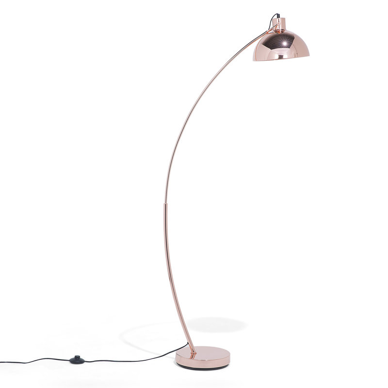 Aaliya 155cm Arched Floor Lamp, Copper
