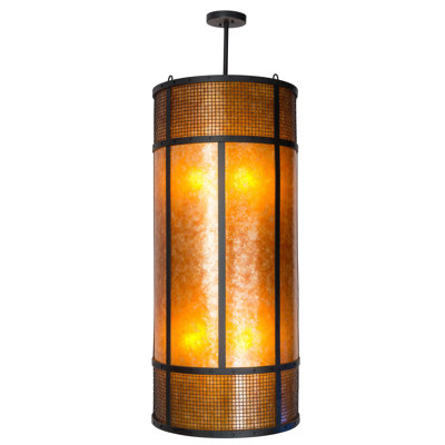 Luminaire suspendu cylindrique unique à 1 lumière