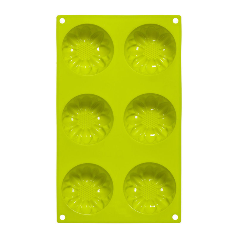 Symple Stuff Omaha 6 Cup Non-Stick Silicone Mould with Lid