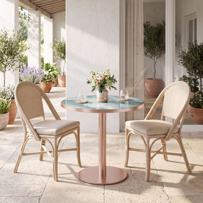 Round Sintered Stone Top Pedestal Dining Table