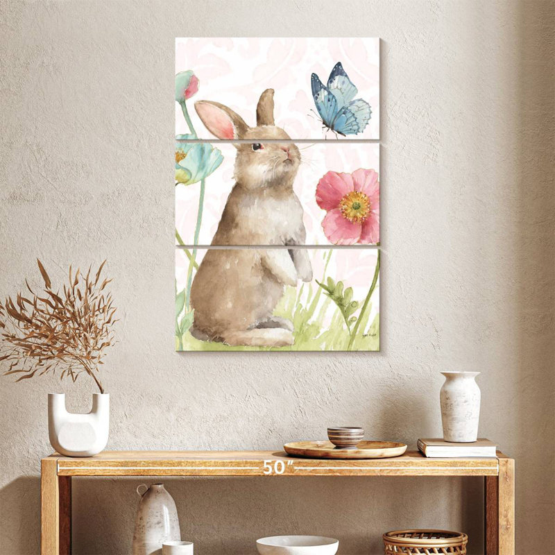 Spring Softies Bunnies Pink, 38" H x 24" W