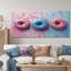 Décoration murale délicieuse rose et bleu Sparkle Donuts I - Donuts alimentaires-629818997-735775001