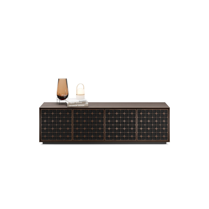 Elements - Cabinet with Rolling Plinth Base - Constellation Door, Toasted Oak
