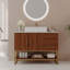 Meuble-lavabo moderne 36 po avec lavabo vasque en céramique, meuble autoportant d'appoint-622948932