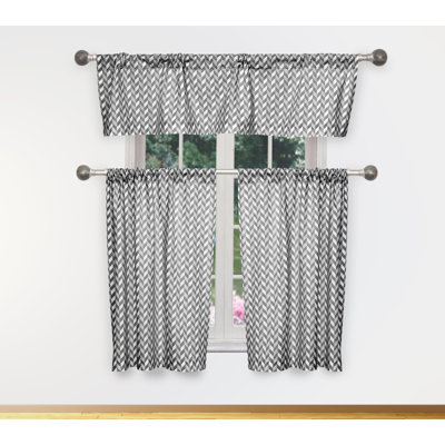 Rideau de cuisine en coton sur mesure Drucilla Chewron
