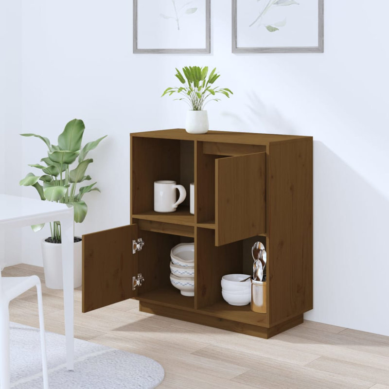 Polston 74cm Solid Wood Sideboard, Brown