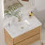 Duracast 36 po X 19,48 po Dessus de meuble-lavabo simple à quartz intégré avec trous de robinet d'évier (sans armoire)