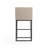 Ambassador Mid-Century Modern Vegan Leather Upholstered Metal Bar Stool in Cream-132028872-133938586