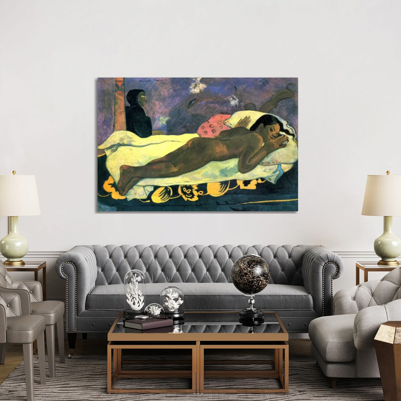 Girl In Bed by Paul Gauguin - Wrapped Canvas Painting, 152.5 cm H x 101.5 cm W