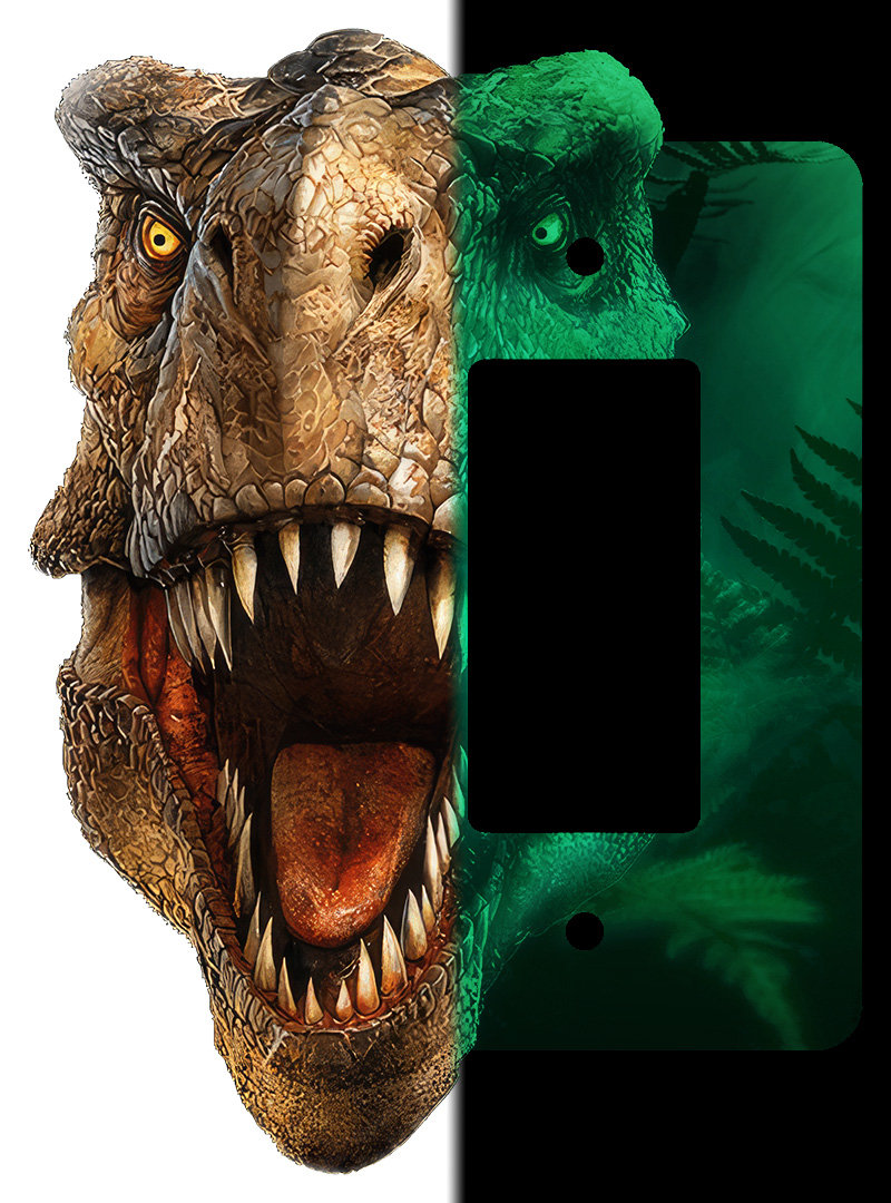 Off The Wall Plates - T-Rex Dinosaur Classic Decorative Acrylic Cover ...