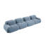 Canapé modulaire en velours côtelé bleu 4 places, canapé ergonomique adapté aux animaux de compagnie sans assemblage requis-1380349782