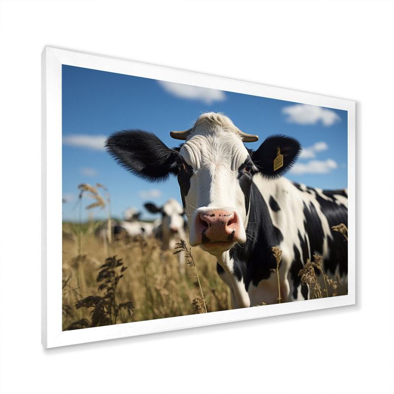 Cow Majestic II - Animals Canvas Prints, H 12 po x l 20 po x P 1 po, Cadre simple blanc