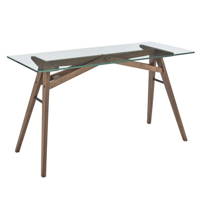 Modway Steadfast Glass-Top Glass Top Office Desk