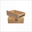 Table de chevet rétro à grain de bois rétro avec 2 tiroirs