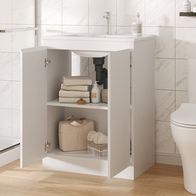 500 mm Freestanding Single Vanity with Undermount Ceramic Basin
