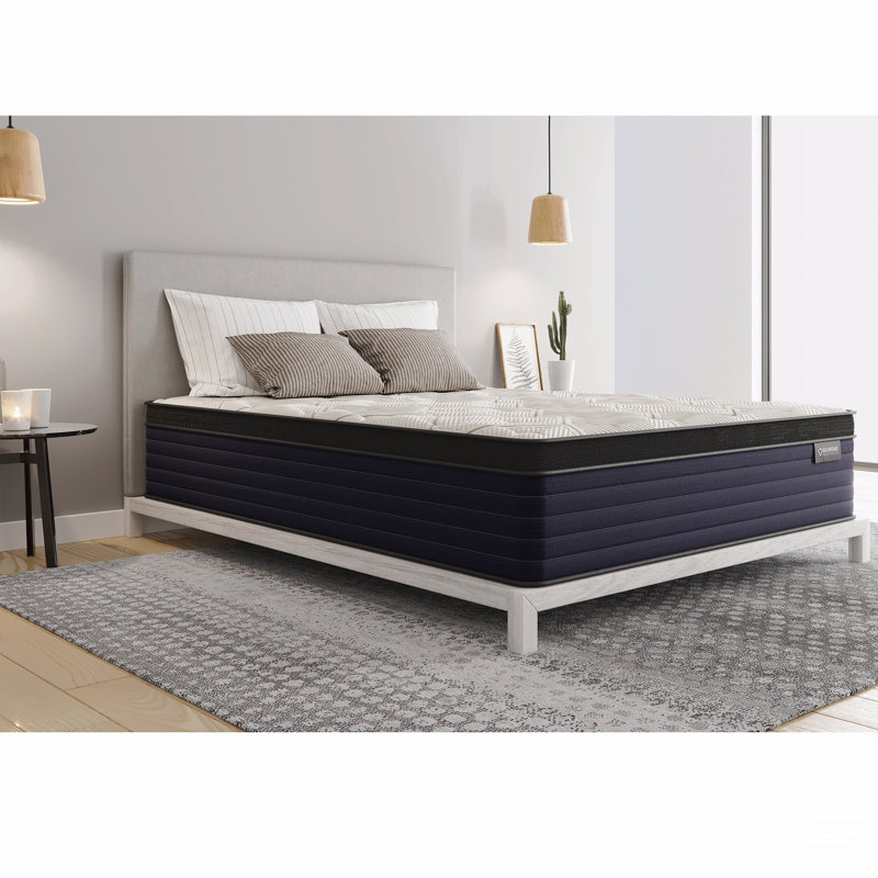 Mousse à mémoire de forme à soulagement de pression avec plateau luxueux 14 po - sensation ferme, certifié Greenguard Gold