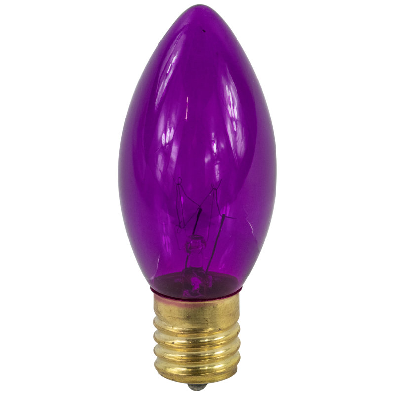 Ampoules de remplacement transparentes pour Noël C9, H 3 po x l 6 po x P 6 po, Mauve