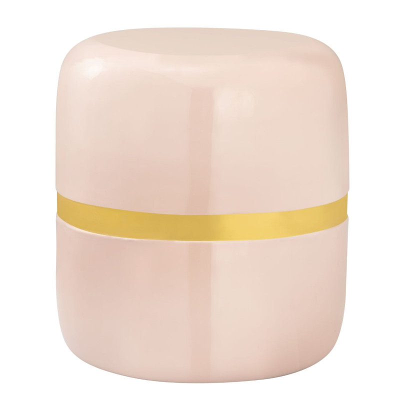 Evyl Drum End Table, Pink
