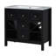 Ensemble de meuble-lavabo 36 po avec lavabo en résine, armoire de rangement en bois massif, ensemble de meuble-lavabo autoportant avec 5 tiroirs et portes à fermeture douce-692337708