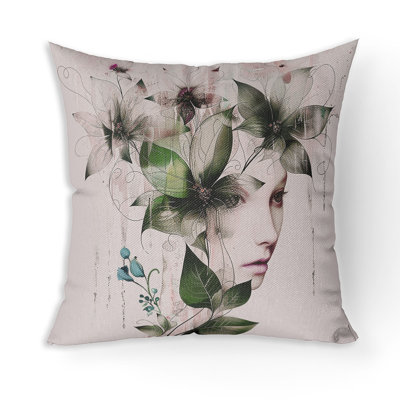 Coussin à housse amovible Flora Face