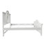 Lit simple Lugman avec moulure ovale en blanc