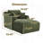  Enn 39.60-Inch Green Corduroy Compression Lounge Chair, Sleeper Chair, Free Assembly -125153885