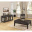 Table basse en acajou avec rangement