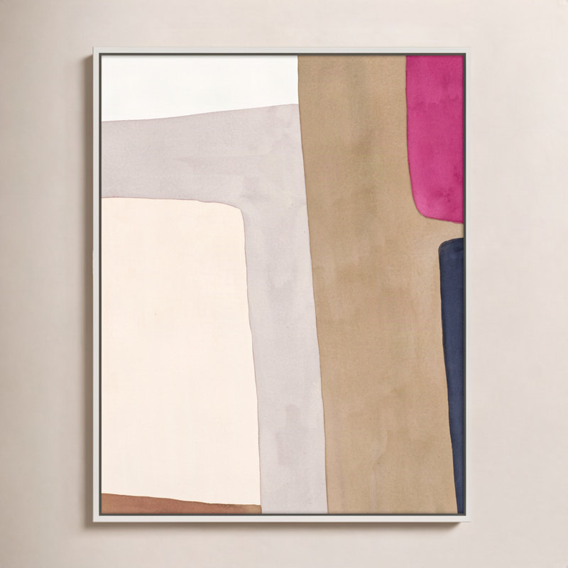 " A Highlight Of Fuchsia " by Julia Balfour, White Framed Canvas, 30" H x 24" W x 1.4" D
