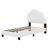 Upholstered Platform Bed With Cloud-Shaped Headboard