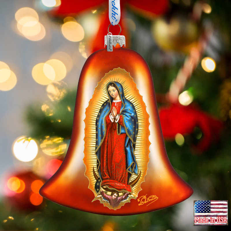 Holiday 3.5'' Handmade Glass Photo Ornament