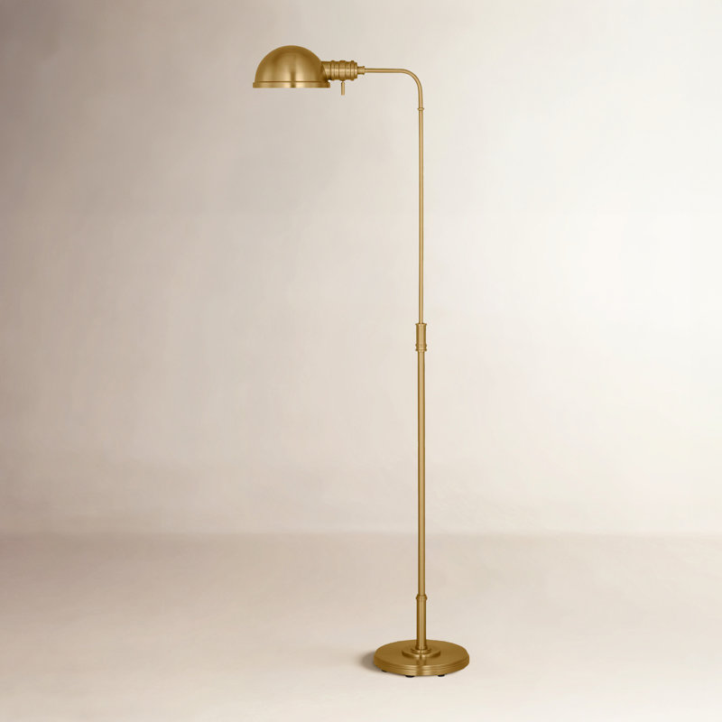 Sondra LeeRoy 43.25" Task/Reading Floor Lamp, Burnished Brass