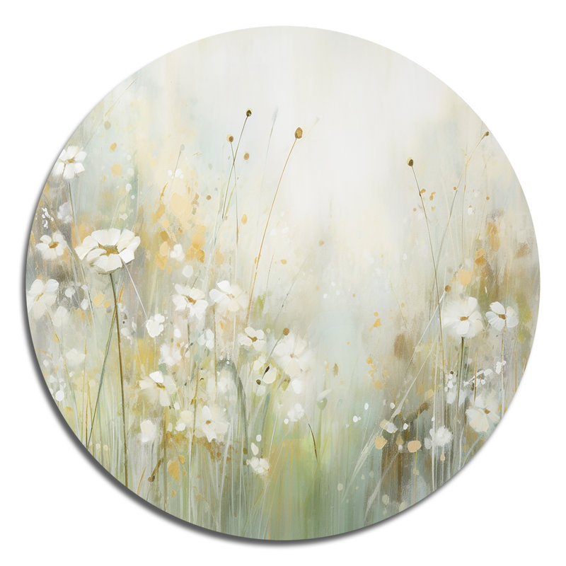 Hettie - Art abstrait rond en métal, H 36 po x l 36 po
