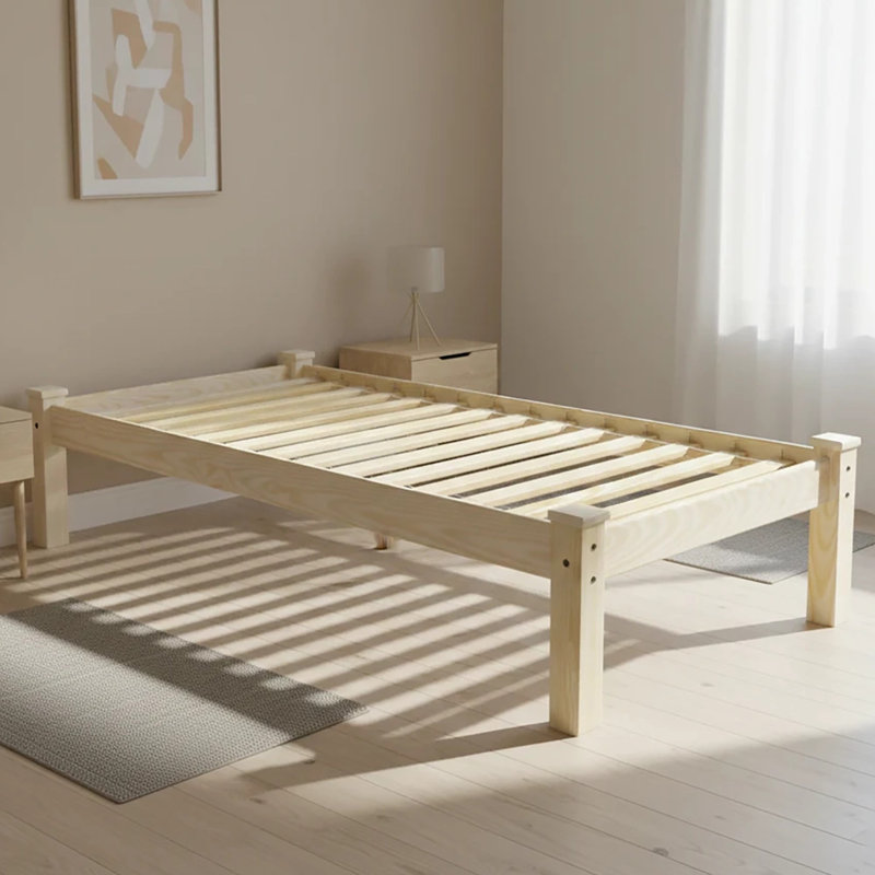 Structure de lit en bois massif Versaloft Harmony Amish, Peinture bleue des Caraïbes, Lit double