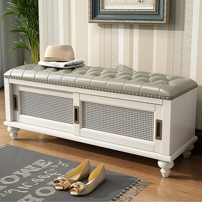American vintage shoe bench
