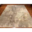 Tapis en soie noué à la main 8 pi x 9 pi 10 po | Tapis moderne abstrait en marbre | Tapis contemporain beige anthracite rouille | Grand tapis de style Iva