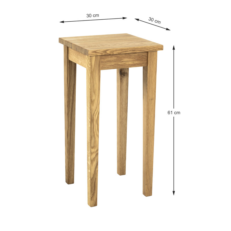 Morwenna 30cm W Solid Wood Bedside Table