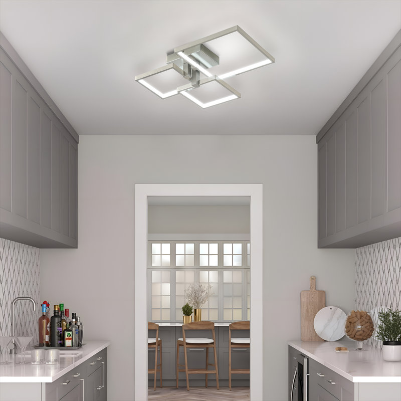 Joplynn LED Semi Flush Mount, Brushed Nickel